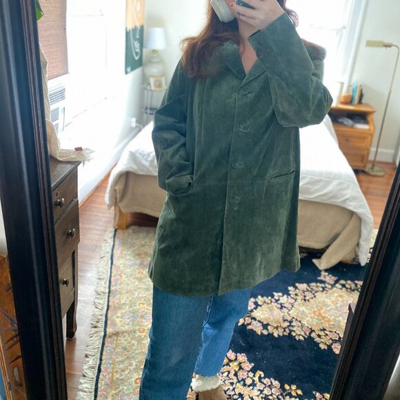 Dennis Basso Emerald Green Suede Jacket - Picture 7 of 7